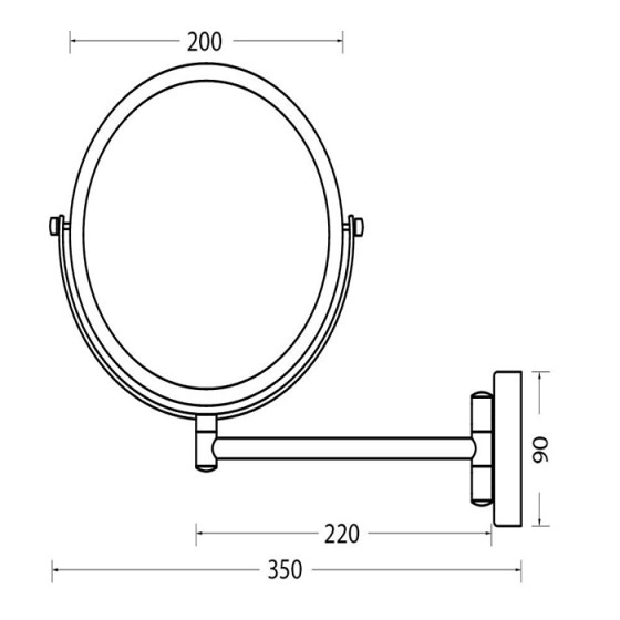 ΚΑΘΡΕΠΤΗΣ 2ΠΛΗΣ ΟΨΕΩΣ - EURORAMA HOTELIA R5304 ΔΙΑΣΤΑΣΕΙΣ